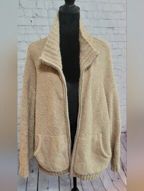 Old Navy Tan Zip Jacket/Sweater